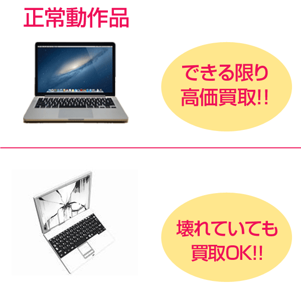 壊れたパソコン買取例